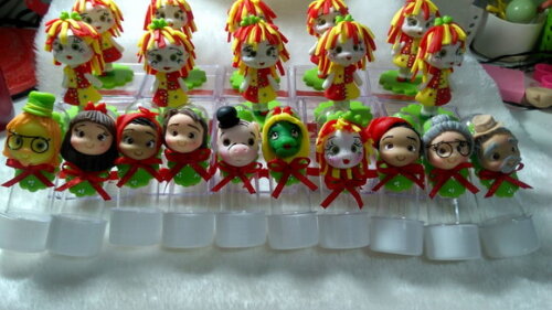 Tubetes Turma do Sítio do Pica Pau Amarelo em Biscuit