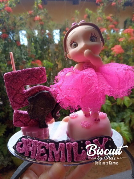 Vela Barbie Bailarina em Biscuit