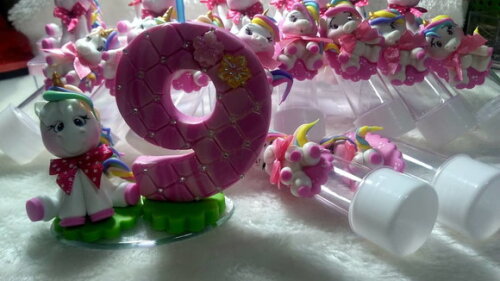 Vela de Personalizada de Biscuit - Unicórnio