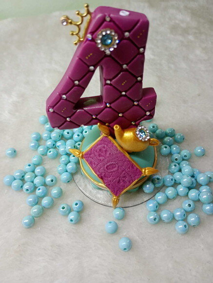 Vela Princesa Jasmine em Biscuit