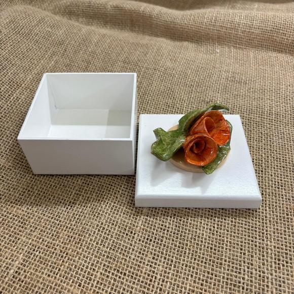 Caixa mdf Branca 11x11 Aplique em Ceramica