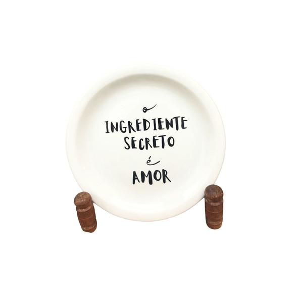 Prato Decorativo Personalizado 18 cm Desenho Frase customizado