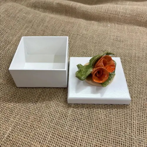 Caixa mdf Branca 11x11 Aplique em Ceramica
