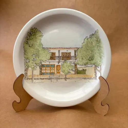 Prato Decorativo 25 cm Ilustração Personalizado
