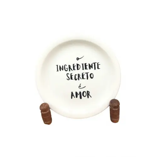 Prato Decorativo Personalizado 18 cm Desenho Frase customizado