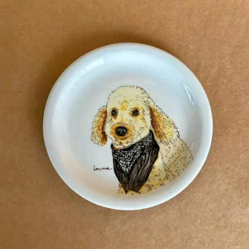 Prato Personalizado Porcelana 18 cm Pet Desenho Pintura