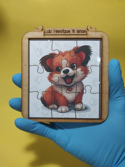 Quebra Cabeça Pets com Base