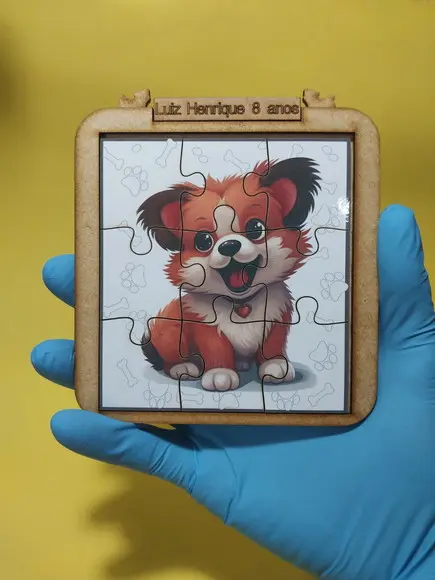 Quebra Cabeça Pets com Base