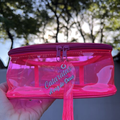 Maleta Média Rosa Fluorescente