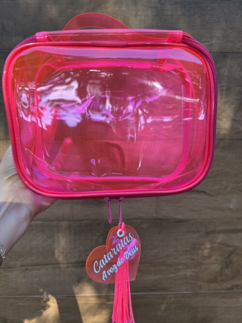 Maleta Média Rosa Fluorescente