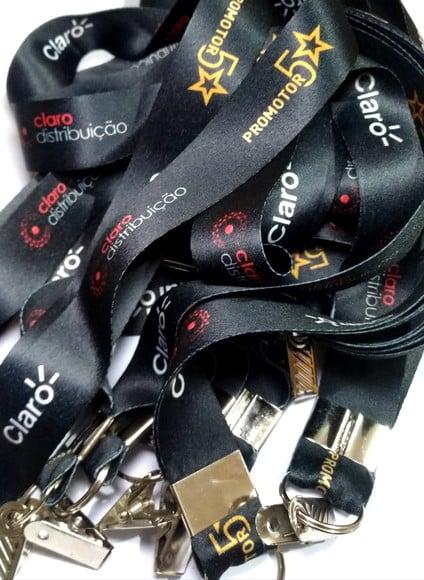 Kit 50 Cordão Personalizado 25mm 50 Roller Clips