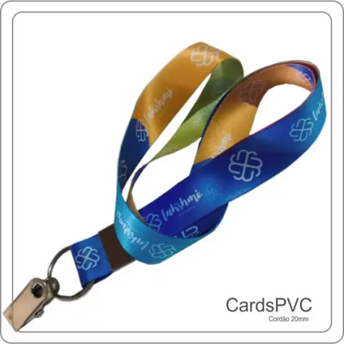 15 cordões personalizados 20mm argola e jacare
