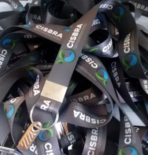 25 Crachás C/cordões 20mm Personalizados Arg e Jacaré