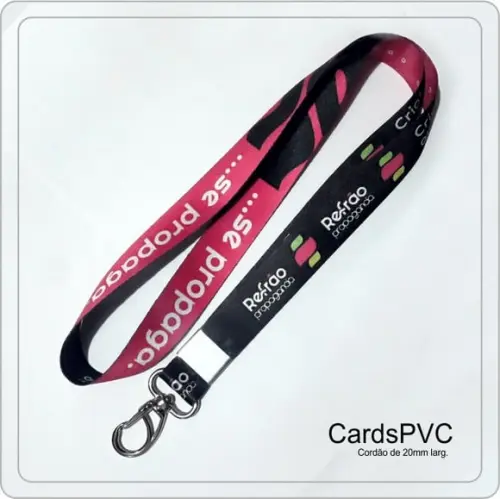 Cordão Personalizado com a Sua Marca , 20mm com Mosquete.