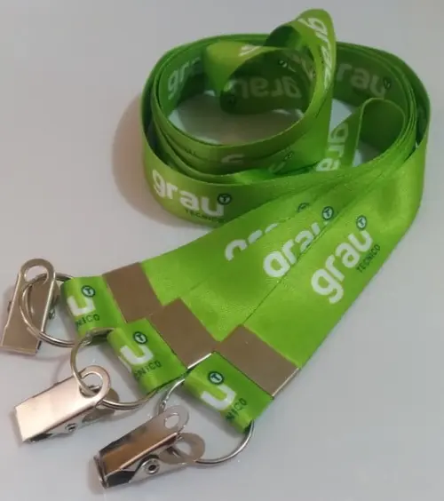 Kit 60 Crachás com Cordão Personalizado