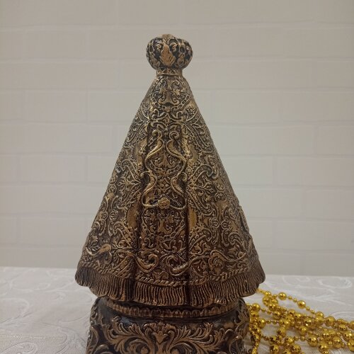 Nossa Senhora Aparecida imagem pintada a mão de gesso