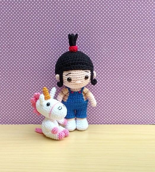 Agnes e Fluffy- Meu Malvado Favorito Amigurumi