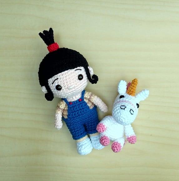 Agnes e Fluffy- Meu Malvado Favorito Amigurumi