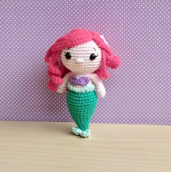 Ariel Sereia Amigurumi - a Pequena Sereia