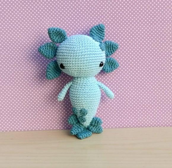 Axolote Netuno Amigurumi **pronta Entrega
