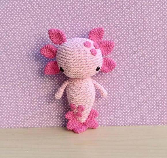 Axolote Tutti-frutti Amigurumi **pronta Entrega