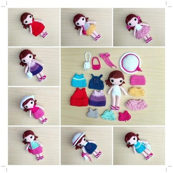 Boneca Maristela Amigurumi com Roupinhas