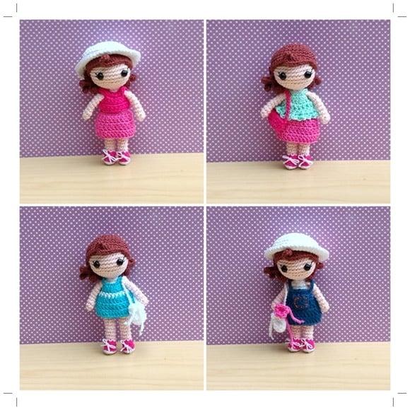 Boneca Maristela Amigurumi com Roupinhas