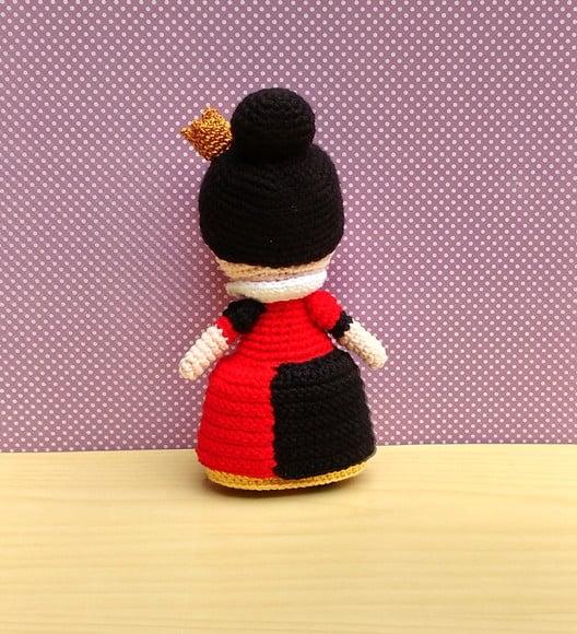 Boneca Rainha de Copas Amigurumi