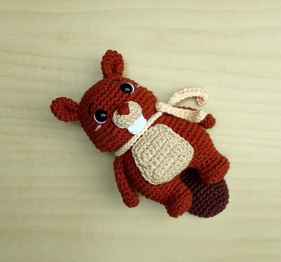 Castor Zac (coleção Bosque) Amigurumi