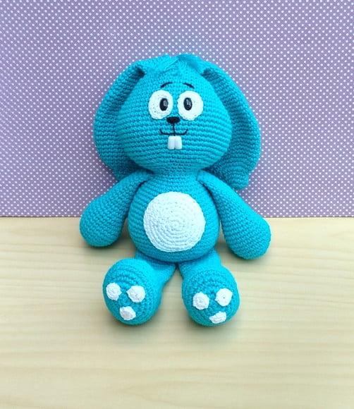 Coelho Azul Sansão Amigurumi