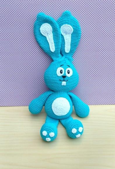 Coelho Azul Sansão Amigurumi