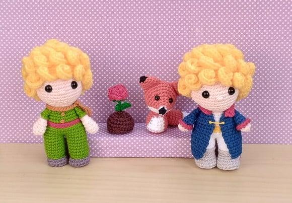Combo o Pequeno Príncipe com 4 Amigurumis
