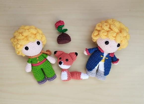 Combo o Pequeno Príncipe com 4 Amigurumis