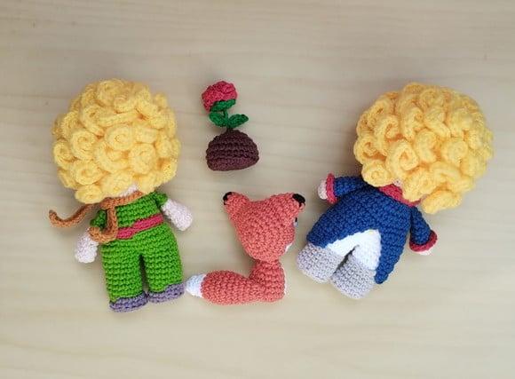 Combo o Pequeno Príncipe com 4 Amigurumis