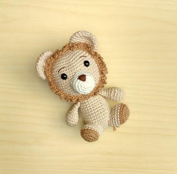 Combo Safári - Elefante-girafa-macaco-leão Amigurumi