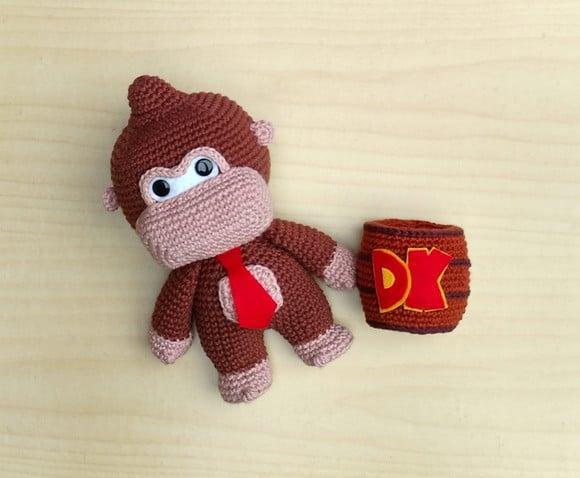 Donkey Kong Amigurumi + Barril ** Pronta Entrega