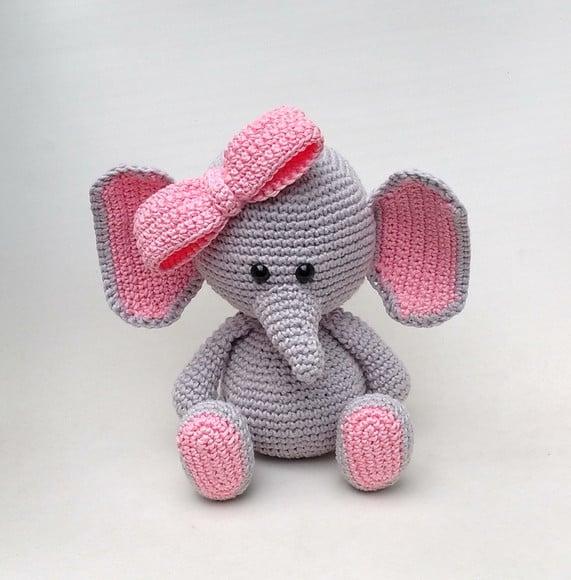 Elefantinha Ellie Amigurumi