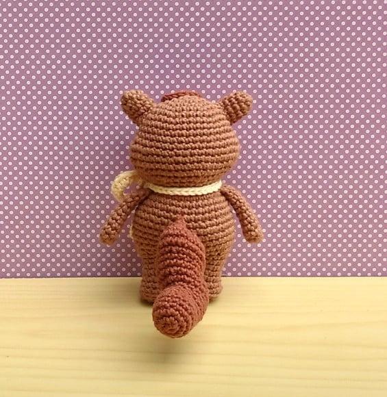 Esquilo Alfred (coleção Bosque) Amigurumi