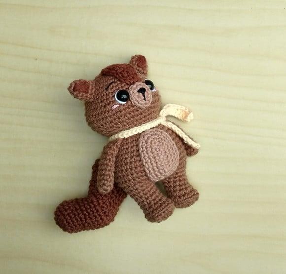 Esquilo Alfred (coleção Bosque) Amigurumi