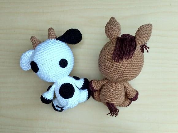 Fazendinha Baby - Cavalo e Vaca Amigurumi