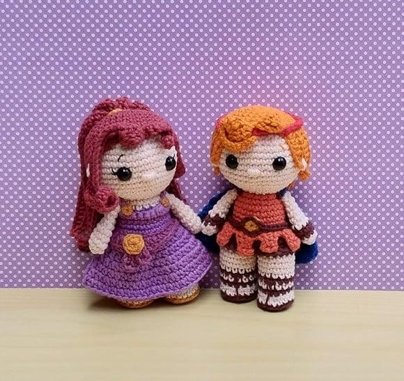 Hércules e Megara Amigurumi ** Pronta Entrega
