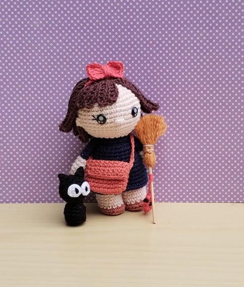 Kiki e Jiji (serviço Entregas Kiki) Amigurumi
