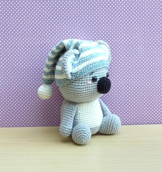 Koala (coala) Kiko com Touquinha Amigurumi