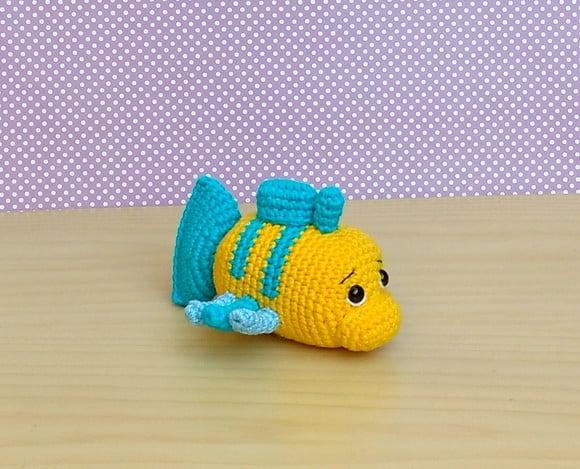 Linguado (A Pequena Sereia) amigurumi