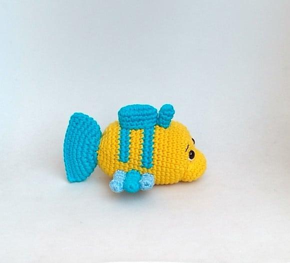 Linguado (A Pequena Sereia) amigurumi