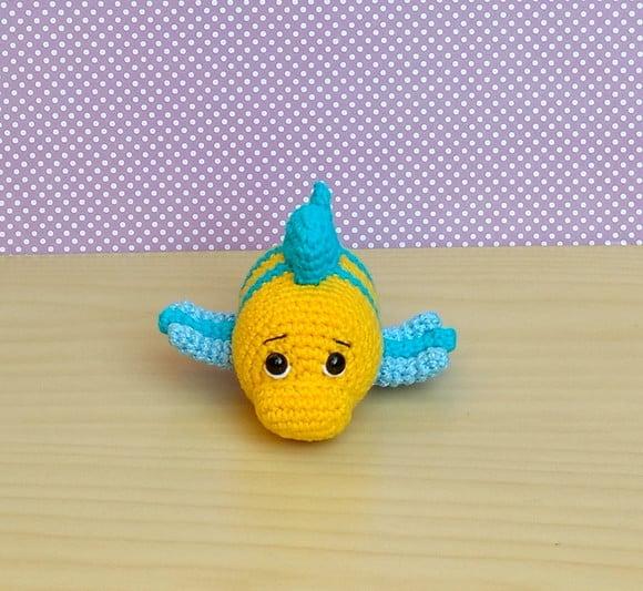 Linguado (A Pequena Sereia) amigurumi