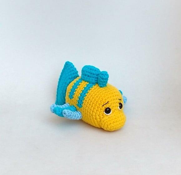 Linguado (A Pequena Sereia) amigurumi