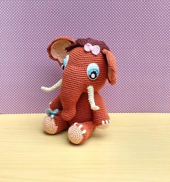 Mamute Amora Amigurumi