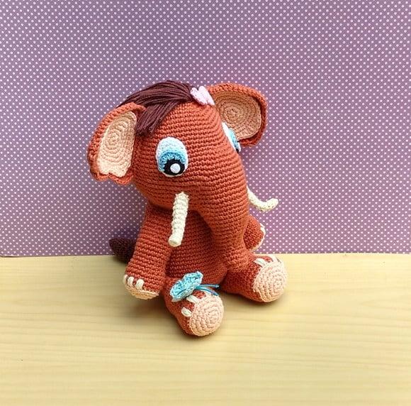 Mamute Amora Amigurumi