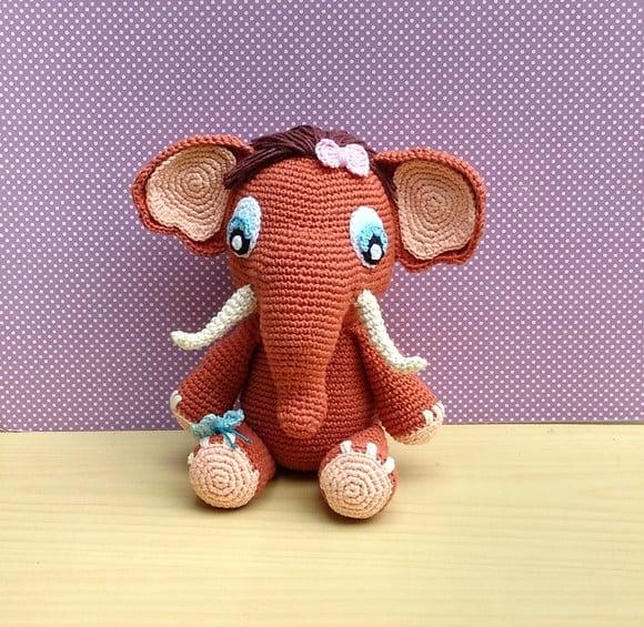 Mamute Amora Amigurumi